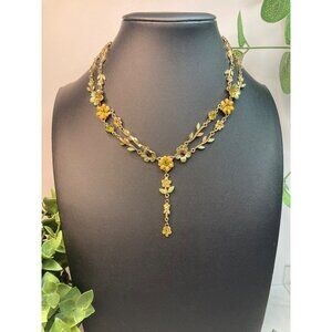 VCLM Vintage Rhinestone Y Necklace -289
